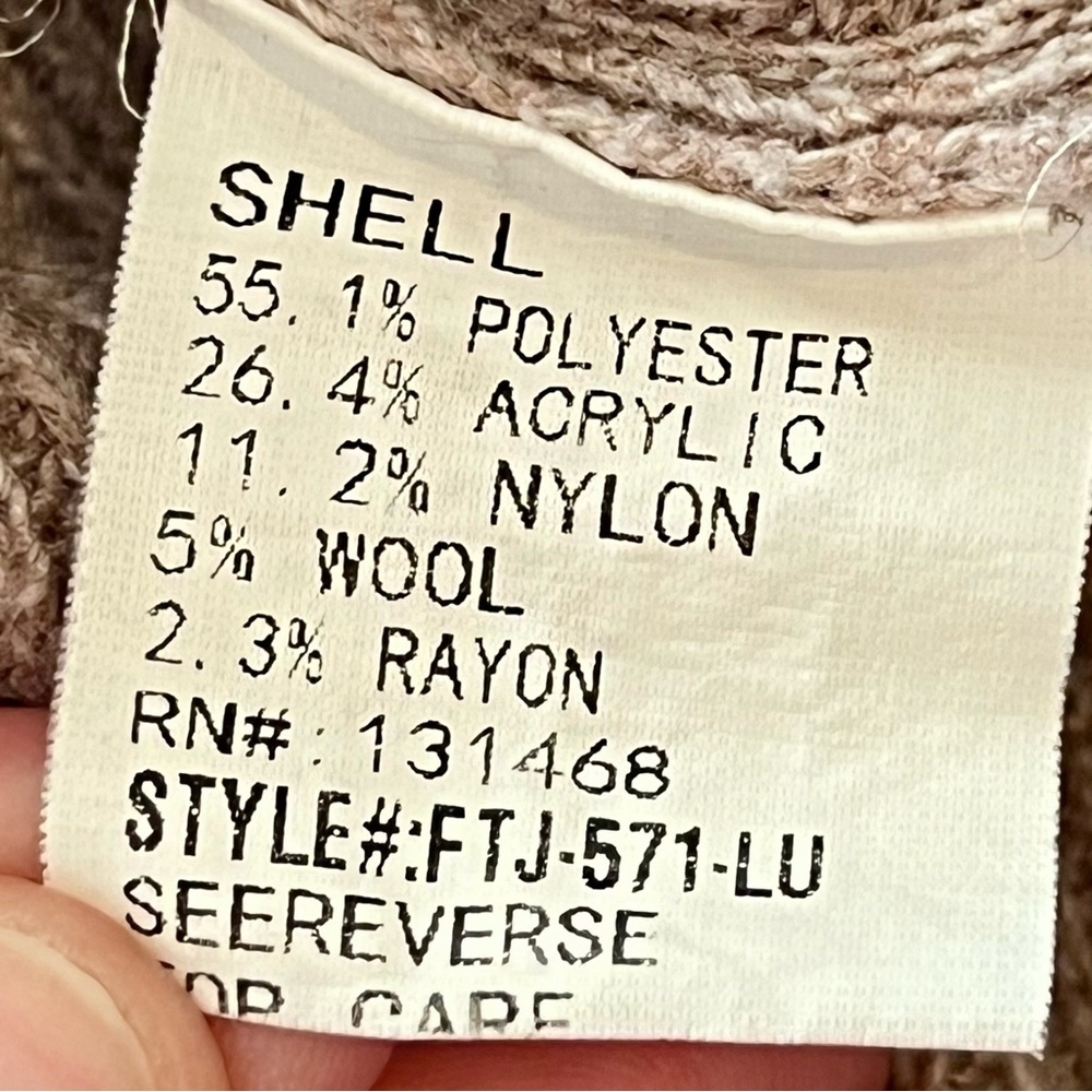 Lulu's Mauve V-Neck Ribbed Sweater - Picture 3 of 5